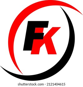 Fk Logo Design Illustrator Monogram Logo Stock Illustration 2121404615 ...