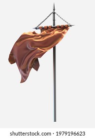 Flag 3D rendering medieval isolated