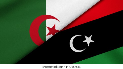 Flag Of Algeria And Libya