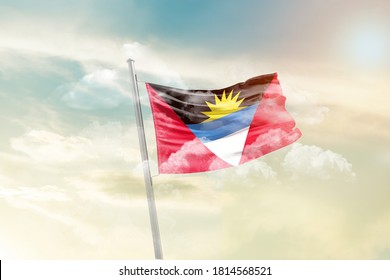 flag of Antigua and Barbuda - 3D render - Powered by Shutterstock