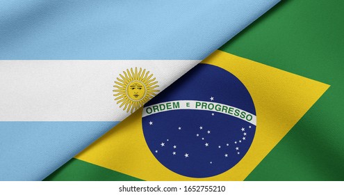 Flag of Argentina and Brazil