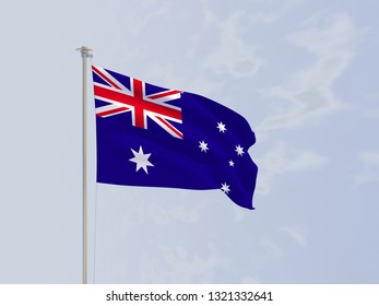 Flag of the Australia. 3d rendering