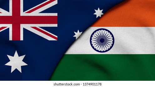 Flag Of Australia And India