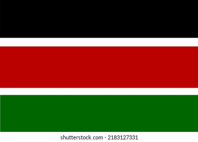 The Flag Background Of Kenya, Without Emblem Logo. 