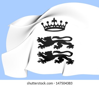 Flag Of Berkshire County, England. Close Up.   