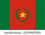 Flag of Bolivia. Bolivian civil flag on fabric surface. Old Bolivian national flag on textured background. Bolivian state flag illustration. Bolivia 1825 1826 on fabric surface.