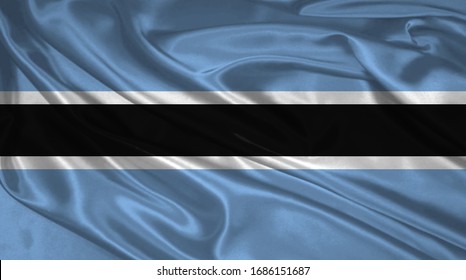 Flag of Botswana 3D Illustration. Botswana Flag for Independence Day, celebration, election. The symbol of the state on wavy silk fabric. - Powered by Shutterstock