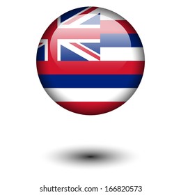 Flag button illustration - Hawaii