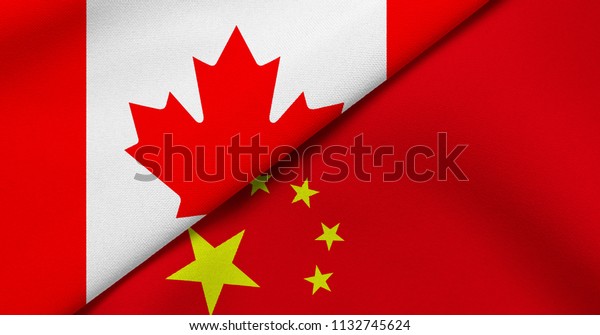 Flag of Canada and
China