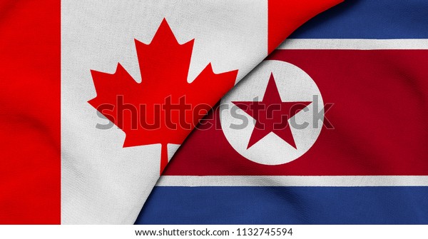 Flag of Canada and North\
Korea