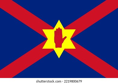Flag Of Celtic Peoples Ulster Scots. Flag Representing Ethnic Group Or Culture, Regional Authorities. No Flagpole. Plane Design, Layout