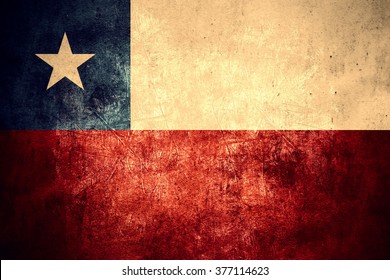 Flag Chile Chilean Banner On Rough Stock Illustration 377114623 ...