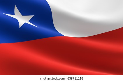 Flag Chile Illustration Chilean Flag Waving Stock Illustration ...