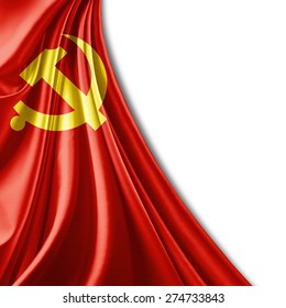 Flag Of The Chinese Communist Party And White Background