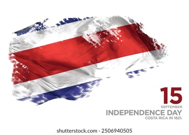 a flag costa Rica with the word independence on it - Powered by Shutterstock