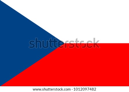 Flag of Czech. Symbol of Independence Day, souvenir soccer game, button language, icon. Foto stock © 