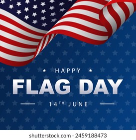 Flag Day June 14 USA Backbround - Powered by Shutterstock