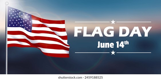 Flag Day June 14 USA Backbround - Powered by Shutterstock