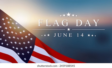 Flag Day June 14 USA Backbround - Powered by Shutterstock