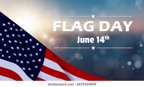 Flag Day USA June 14th Background - Powered by Shutterstock