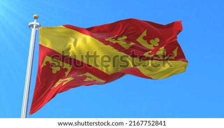 Flag of department of Haut-Rhin in the region of Grand Est, France. 3d rendering Stock photo © 
