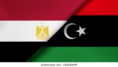 Flag Of Egypt And Libya