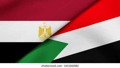 Flag Of Egypt And Sudan