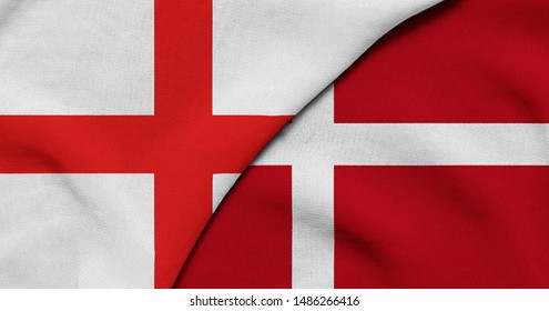 Flag Of England And Denmark