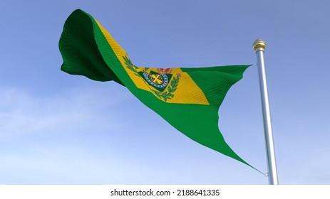 The Flag Of The Former Empire Of Brazil - 3D Illustration