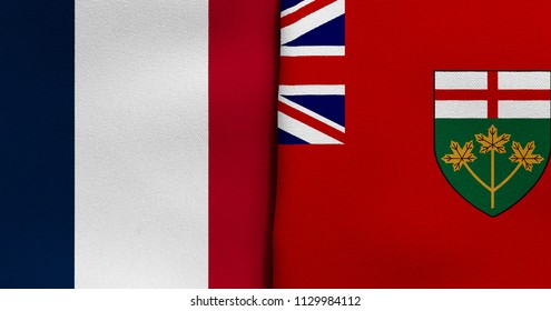 Flag Of France And Ontario