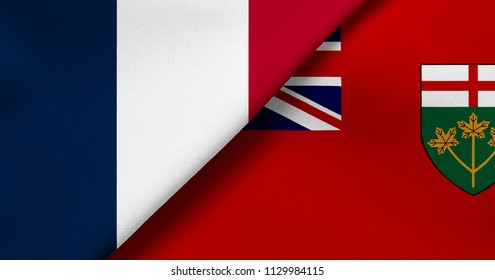 Flag Of France And Ontario