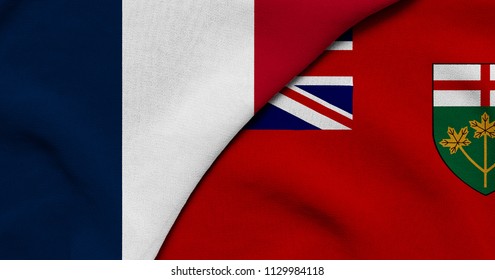 Flag Of France And Ontario