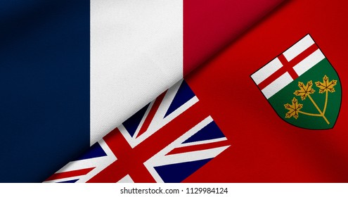 Flag Of France And Ontario