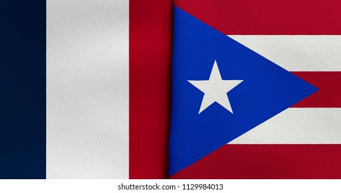 Flag France Puerto Rico Stock Illustration 1129984013