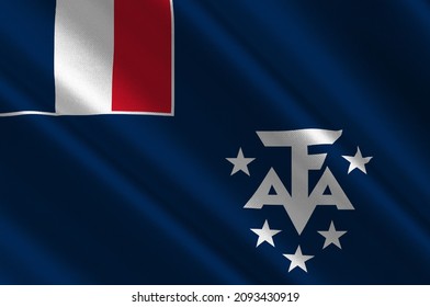 Flag Of French Polynesia Is An Overseas Collectivity Of France And Its Sole Overseas Country. 3d Illustration