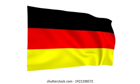 Flag Germany Isolated On White Realistic Stock Illustration 1921338572 ...