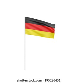 Flag Germany Flag Pole Waving Wind Stock Illustration 195226451 ...