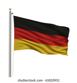 Realistic 3d Flag Germany Fluttering Wind Stock Illustration 100094636
