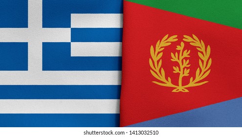 Flag Of Greece And Eritrea