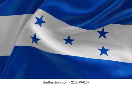 Flag Of Honduras Flag Satin Fabric 3d Illustration