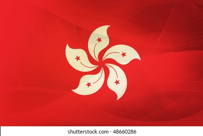 Similar Images, Stock Photos & Vectors of Flag of Hong Kong 3D