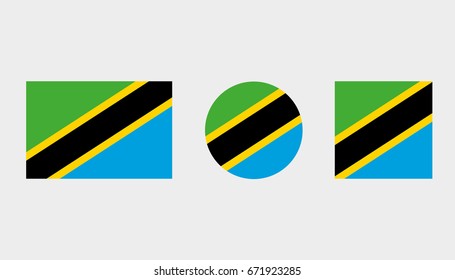 Flag Illustrations of the country  of Tanzania