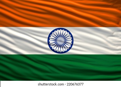 India Flag Silk Copyspace Your Text Stock Illustration 292654802