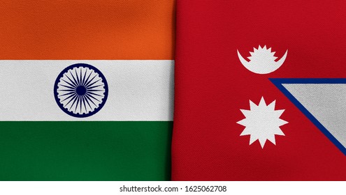 Flag Of India And Nepal