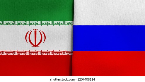 Flag Of Iran And Russia