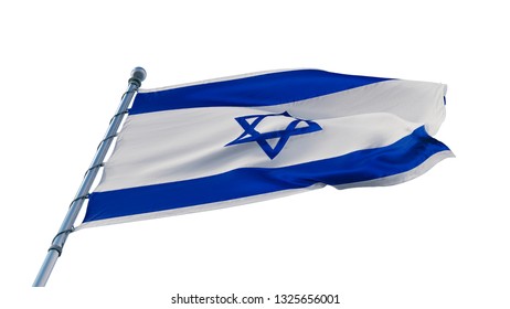 Flag Israel IL 3d rendering