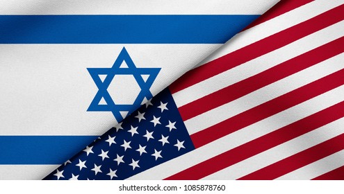 Flag Of Israel And USA