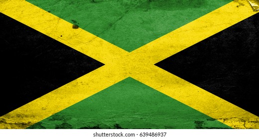 Jamaica Flag Depicted Bright Paint Colors Stock Photo 1606938268 ...