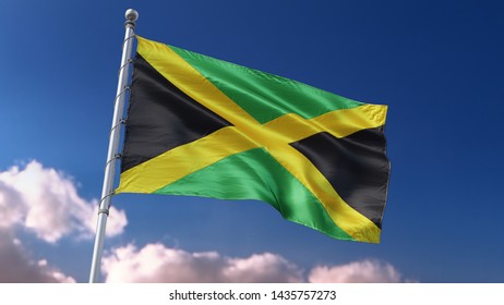 Flag Jamaica Jm 3d Rendering Stock Illustration 1435757282 | Shutterstock