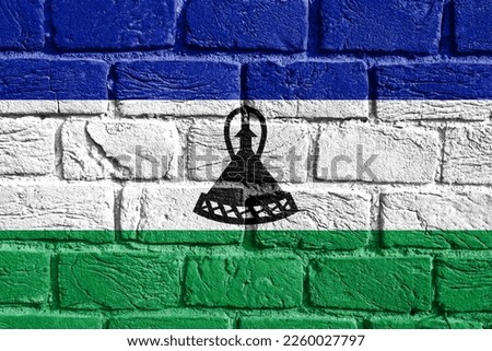 Flag of Lesotho on the wall